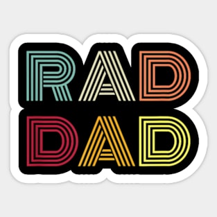 Rad Dad Men Father Day Matching Sticker